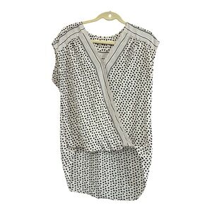 Max Studio Black and White Polka Dot Top